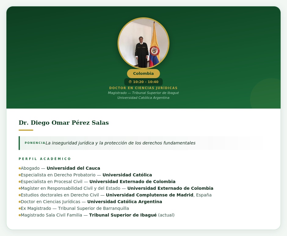 Dr. Diego Omar Pérez Salas