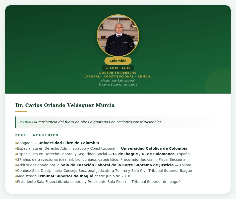 Dr. Carlos Orlando Velásquez Murcia