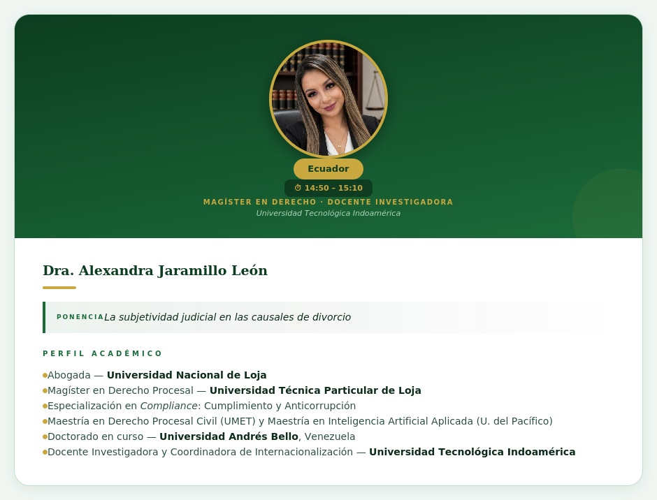 Dra. Alexandra Jaramillo León