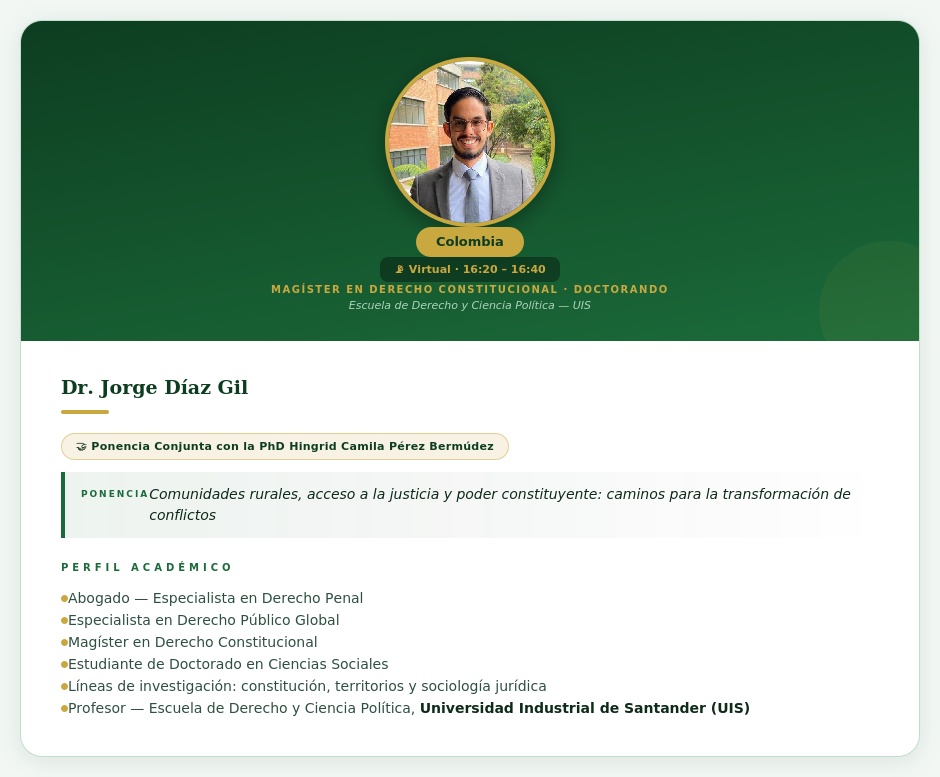 Dr. Jorge Díaz Gil