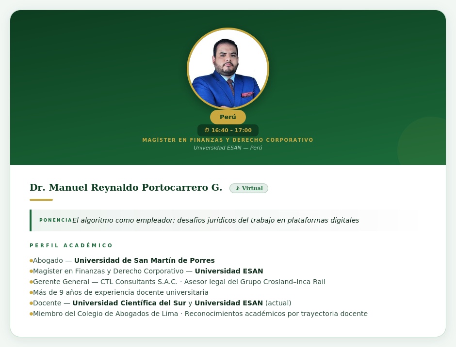 Dr. Manuel Reynaldo Portocarrero G