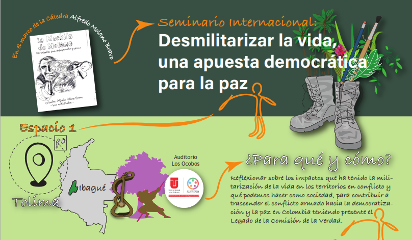 Portada Resumen grafico Seminario Internacional Desmilitarizar la vida